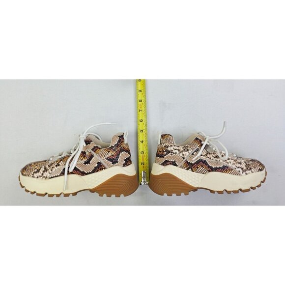 Steve Madden Size 5.5 Womens Snake Print Endurance Platform Low Lace Sneakers - Picture 2 of 14